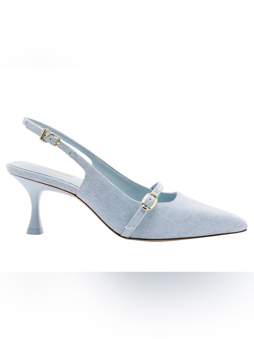 Larroude Ines Slingback - Denim Slingback Pump - Brand New!